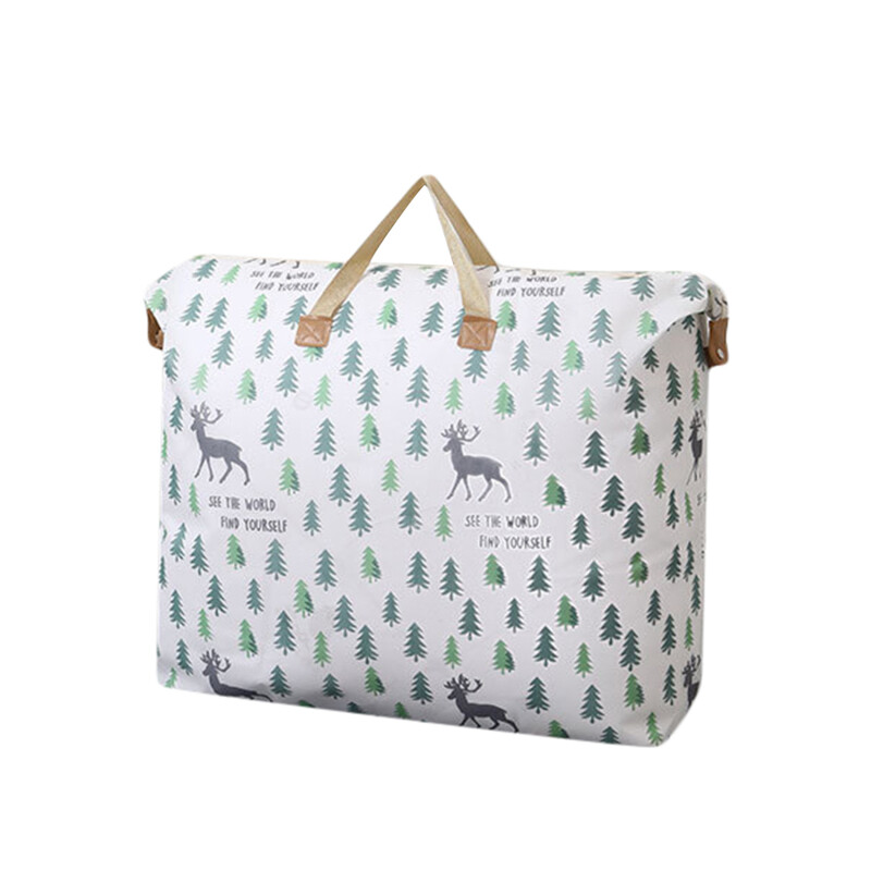 Vreća za pohranu popluna s patentnim zatvaračem sa slatkim printom Vreća za pakiranje velikog kapaciteta s dvostrukim ručkama Vreća za pohranu odjeće otporna na vlagu