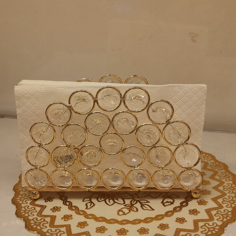 1kom, Elegantni kristalni držač za ubruse sa kopčom za papirnate ručnike s troja vrata - Savršen za blagovaonski stol, hotel, kafić i dekoraciju - G