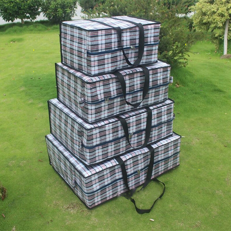 Vreća za pakete za pomicanje Poplun Vreća za pohranu odjeće Studentski dom Paket za pohranu Rešetka Jednostavan stil Kutija od PP tkanog materijala