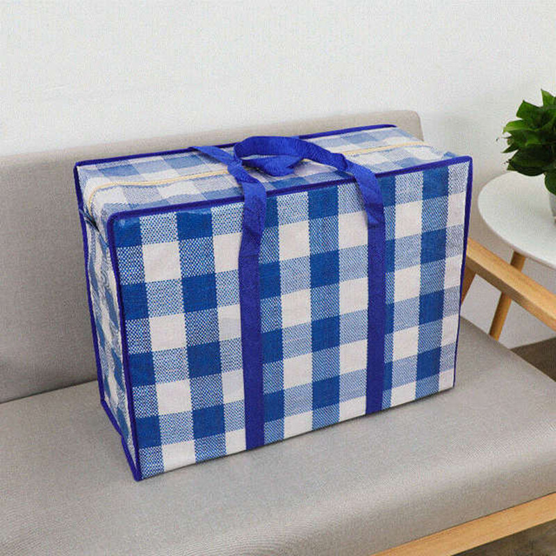 Vreća za pakete za pomicanje Poplun Vreća za pohranu odjeće Studentski dom Paket za pohranu Rešetka Jednostavan stil Kutija od PP tkanog materijala