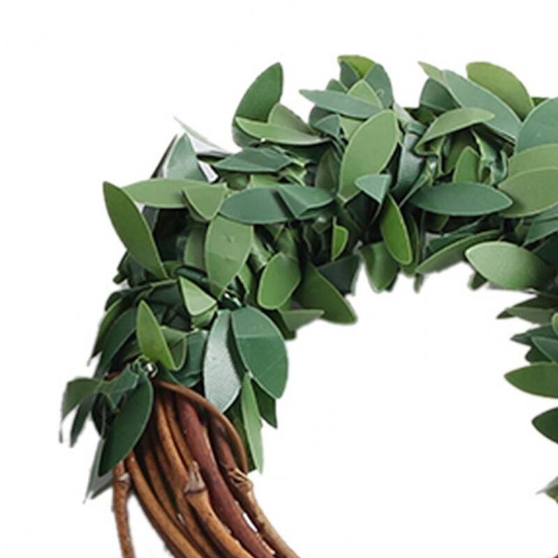 6kom prstena za salvete s dizajnom vijenaca od lažnog lišća Svečana dekoracija stola Šarmantni prsteni za salvete od ratana za zabave na selu