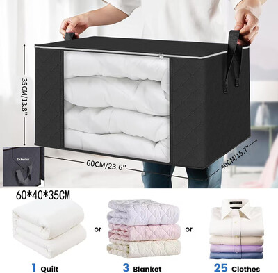 Sklopiva jorganska torba za pohranu, poplun, deka, kutija za razvrstavanje s ručkom, veliki kapacitet, prašinootporna odjeća, džemper, ormar, organizator