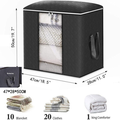 Sklopiva jorganska torba za pohranu, poplun, deka, kutija za razvrstavanje s ručkom, veliki kapacitet, prašinootporna odjeća, džemper, ormar, organizator