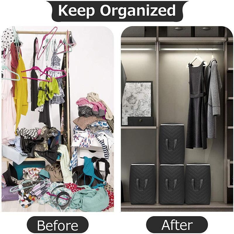 Sklopiva jorganska torba za pohranu, poplun, deka, kutija za razvrstavanje s ručkom, veliki kapacitet, prašinootporna odjeća, džemper, ormar, organizator