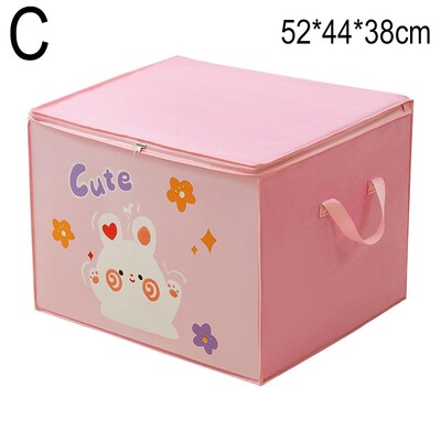 Vreća za pohranjivanje popluna za odjeću velikog kapaciteta, slatke životinje iz crtića, sklopiva torba od netkanog materijala, organizator za pohranu odjeće u ormaru