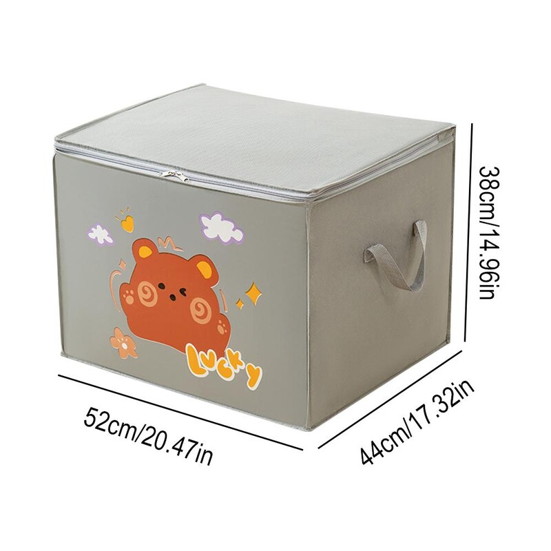 Vreća za pohranjivanje popluna za odjeću velikog kapaciteta, slatke životinje iz crtića, sklopiva torba od netkanog materijala, organizator za pohranu odjeće u ormaru