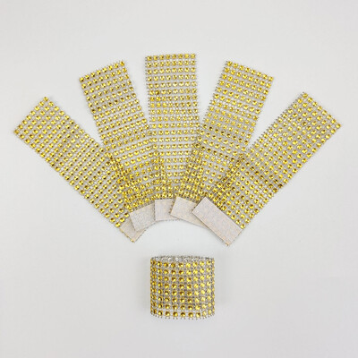 10 kom. Držač za salvete od kamenčića Zlatno srebrna boja Prsten za salvete za vjenčanje Baby Shower Pribor za božićnu zabavu