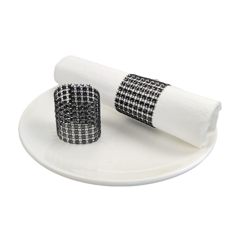 10 kom. Držač za salvete od kamenčića Zlatno srebrna boja Prsten za salvete za vjenčanje Baby Shower Pribor za božićnu zabavu