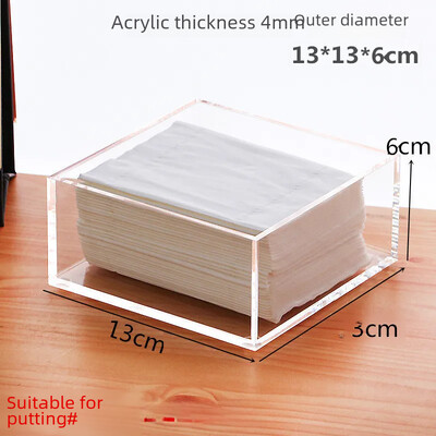 Akrilna kutija za maramice Jednostavna dnevna soba Restoran Hotel Kutija za pohranu salveta za radnu površinu Prozirna četvrtasta salveta koja se može ukloniti maramice