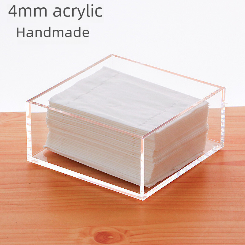 Akrilna kutija za maramice Jednostavna dnevna soba Restoran Hotel Kutija za pohranu salveta za radnu površinu Prozirna četvrtasta salveta koja se može ukloniti maramice