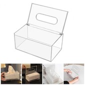 Prozirna akrilna kutija za maramice Držač za salvete Vodootporna prozirna vidljiva akrilna prozirna kutija za pohranu salveta Kutija za organizatore