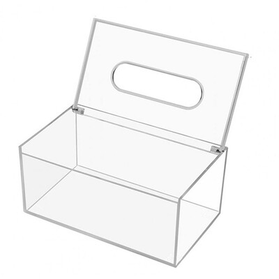 Prozirna akrilna kutija za maramice Držač za salvete Vodootporna prozirna vidljiva akrilna prozirna kutija za pohranu salveta Kutija za organizatore