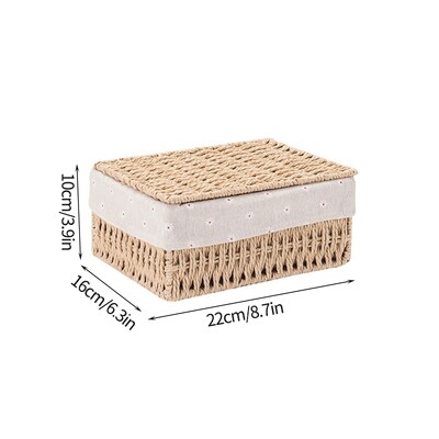 Pletene košare za pohranu Organizatori Košara za doručak za piknik Kutija za rublje Košara za pohranu sitnica Košara za pohranu stolne kozmetike Kutija za pohranu grickalica