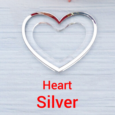 Акрилни огледални пръстени за салфетки за декорация на маса Акрилни златисто-сребърни държачи за салфетки Пръстен със сърце / кръгла форма Вечеря Сватба Използване