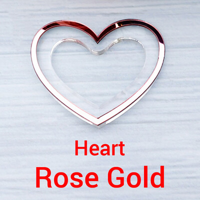 Акрилни огледални пръстени за салфетки за декорация на маса Акрилни златисто-сребърни държачи за салфетки Пръстен със сърце / кръгла форма Вечеря Сватба Използване