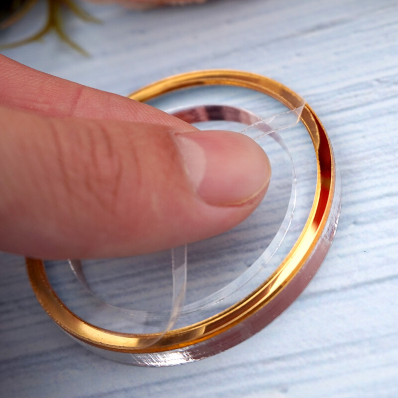 Акрилни огледални пръстени за салфетки за декорация на маса Акрилни златисто-сребърни държачи за салфетки Пръстен със сърце / кръгла форма Вечеря Сватба Използване