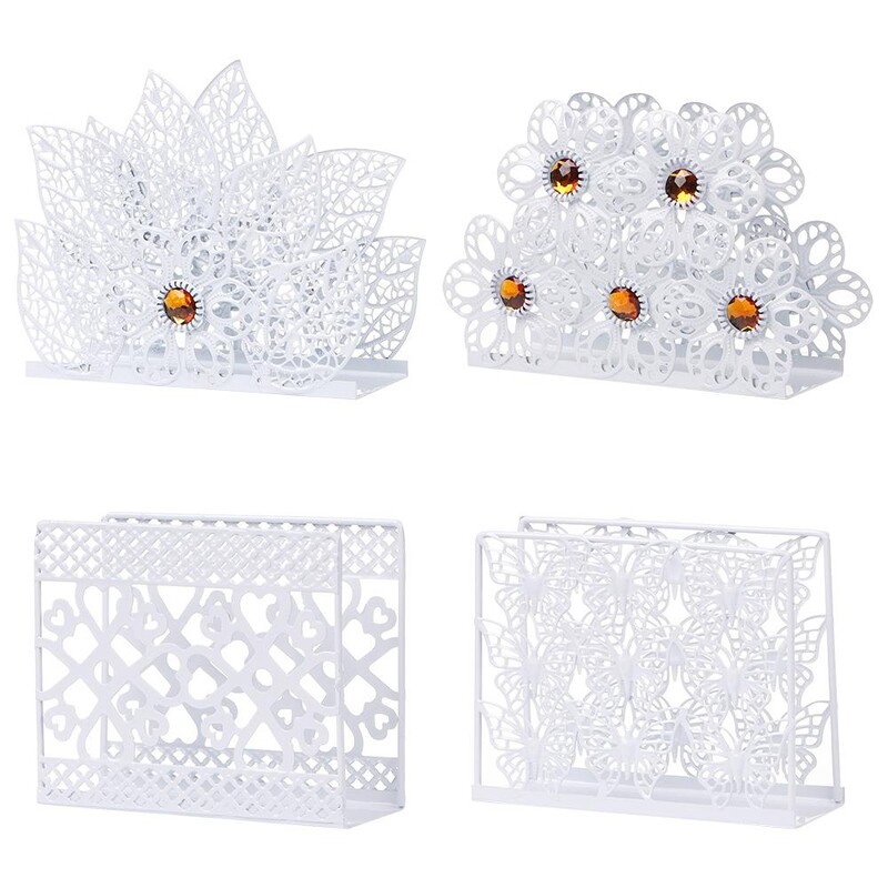 Креативен метален държач за салфетки Вертикален държач за хартиени кърпи Щипка за салфетки Диспенсер за хартия Кутия за съхранение на хартия Декорация на маса за хранене