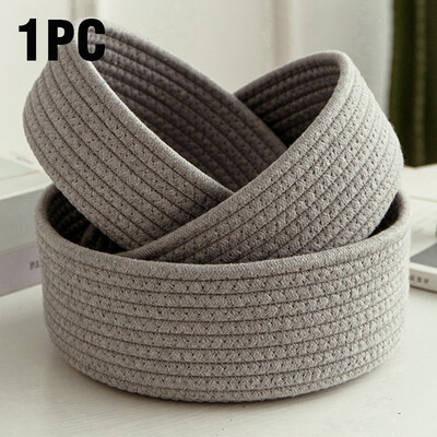 1kom ručno tkane košare Košara za rublje Skladištenje uredskih sitnica Ručno izrađena pletiva Pamučna korpa Okrugla i mala velika košara za pohranu
