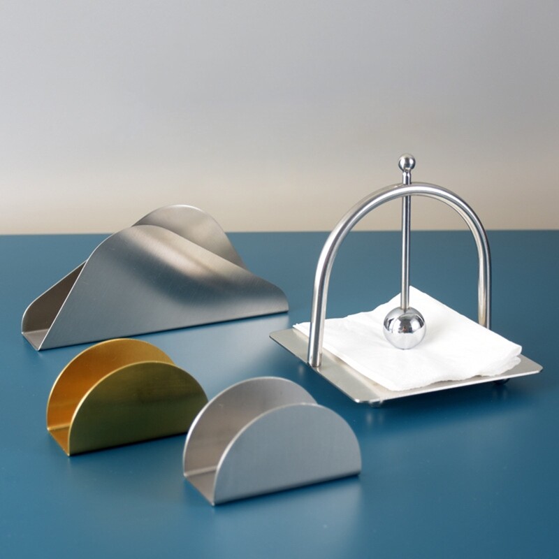 Stalak za maramice od nehrđajućeg čelika, metalni držač za salvete, dozator, stalak za izložbe za kućnu kuhinju, restoran, radnu ploču, držač za salvete