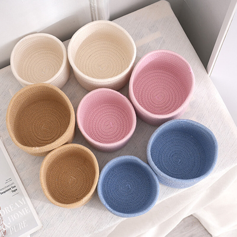 Ručno tkana pamučna užad Košara za pohranu Dječja posuda za igračke Posude za povrće od užadi za igračke Ručnici Deke Dječja soba Dječja soba