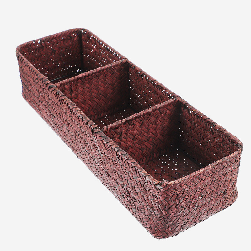 Pletena kutija za pohranu Kućne sitnice Organizator Kanta za smeće Kontejner Stolna slamnata kutija Košare Kante s poklopcima