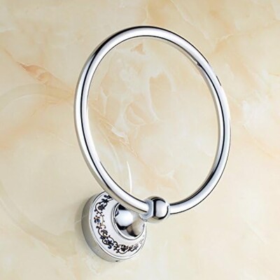 Vonios kambario rankšluosčių kabykla prie sienos tvirtinamas rankšluosčių žiedas iš nerūdijančio plieno gražiai raižytas pagrindo rankšluosčių kabykla su poliruota apdaila