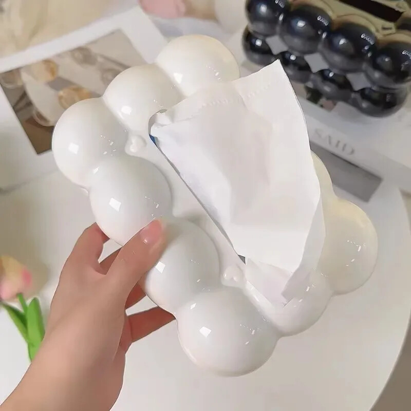 Jauka kokvilnas konfekšu salvešu kastīte plastmasas papīra atvilktne salvešu uzglabāšanas kaste Mājas vannas istabas vienreizējās lietošanas sejas dvieļu pārvalka dozatora futrālis