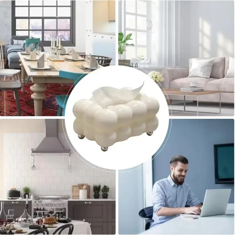 Jauka kokvilnas konfekšu salvešu kastīte plastmasas papīra atvilktne salvešu uzglabāšanas kaste Mājas vannas istabas vienreizējās lietošanas sejas dvieļu pārvalka dozatora futrālis