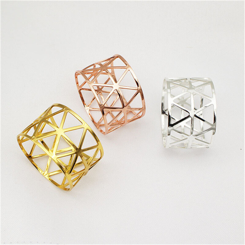 6Gb Zelta sudraba krāsas salvešu gredzens dobs papīra salvete sprādzes salvešu turētājs Kāzu Ziemassvētku dzimšanas dienas ballītes dekors vakariņu galds