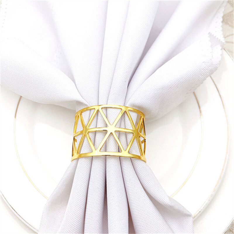 6Gb Zelta sudraba krāsas salvešu gredzens dobs papīra salvete sprādzes salvešu turētājs Kāzu Ziemassvētku dzimšanas dienas ballītes dekors vakariņu galds