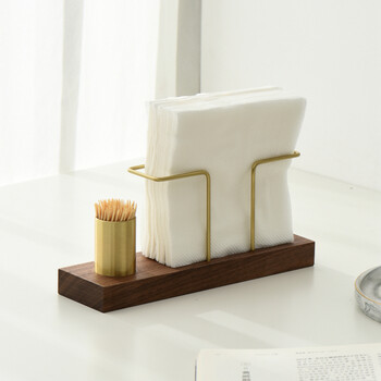 Desktop Organizer Επιτραπέζια σκεύη Supplies Wood Tissue Χαρτοθήκη Θήκη χαρτοπετσέτας Brass Tissue Box StorageToothpick Box