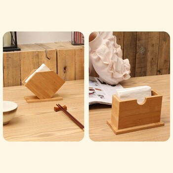 Μπαμπού Tissue Box Cube Fan Draw Paper Dopkin Box Box for Home Kitchen Decoration Organisation αποθήκευσης