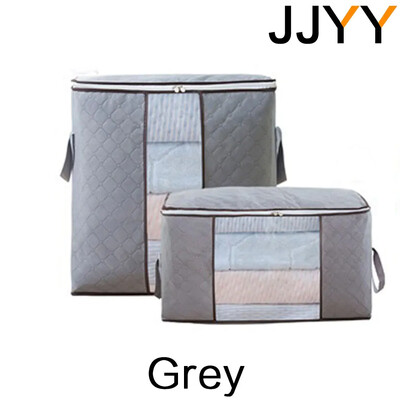 Caja de almacenamiento no tejida de gran capacidad para ropa y ropa de cama, bolsas de almacenamiento duraderas, 1 paquete