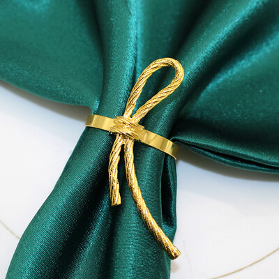 6 ks krúžkov na obrúsky s mašľou a držiakom na obrúsky s prackami na obrúsky na Vianoce, Valentína, Svadobnú hostinu, Dekoráciu stola