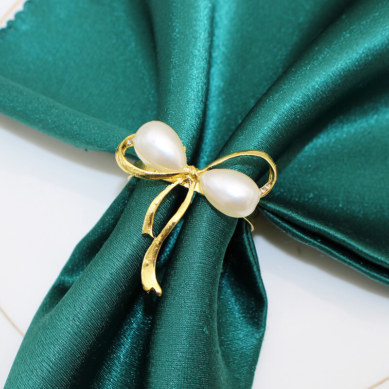 6 ks krúžkov na obrúsky s mašľou a držiakom na obrúsky s prackami na obrúsky na Vianoce, Valentína, Svadobnú hostinu, Dekoráciu stola