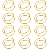 12kom Zlatni prsten za salvete Izvrsni metalni prsteni za salvete za svatove Večera u hotelu Domaći rođendan Dekoracija stola Držač za salvete