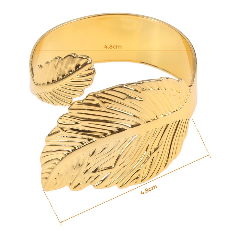 6 tk Creative Leaves Salvrätikurõngas Pandlahoidja Metallist pulmapeofestivali õhtusöögiks kodune lauakaunistus