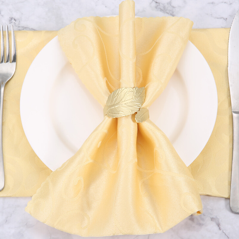 6 tk Creative Leaves Salvrätikurõngas Pandlahoidja Metallist pulmapeofestivali õhtusöögiks kodune lauakaunistus