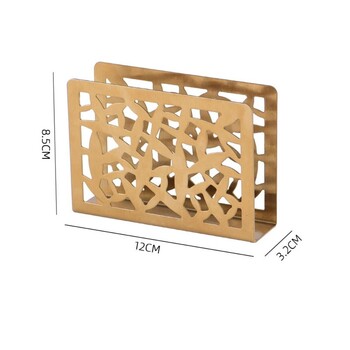 Ασημένια/Χρυσή/Μαύρη θήκη χαρτοπετσέτας 12*8,5*3,2 εκ. Ανοξείδωτη κούφια θήκη χαρτοπετσέτας Κάθετη θήκη χαρτοπετσέτας Coffeeshop
