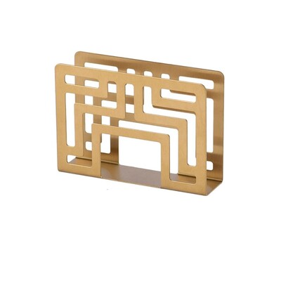 Sudraba/zelta/melns salvešu turētājs 12*8,5*3,2 CM nerūsējošā tērauda dobais salvešu turētājs Vertikāls salvešu turētājs Kafejnīca