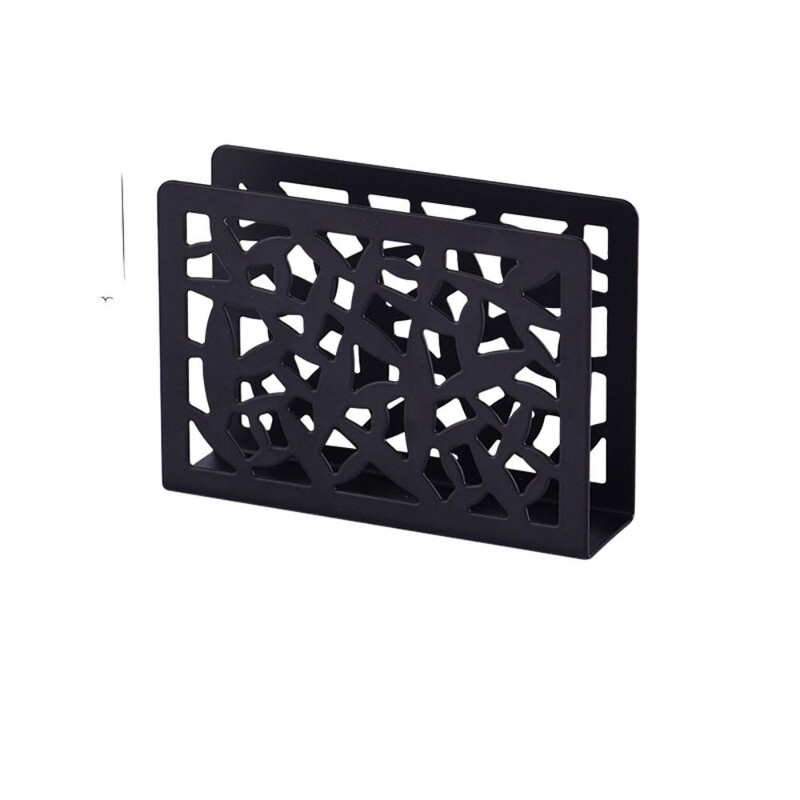 Sudraba/zelta/melns salvešu turētājs 12*8,5*3,2 CM nerūsējošā tērauda dobais salvešu turētājs Vertikāls salvešu turētājs Kafejnīca