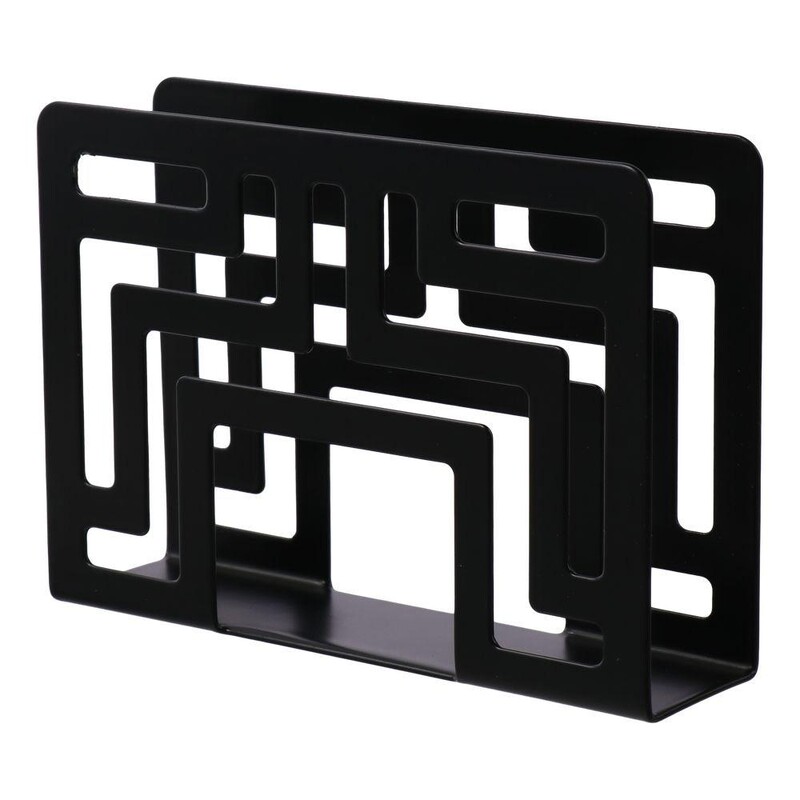 Sudraba/zelta/melns salvešu turētājs 12*8,5*3,2 CM nerūsējošā tērauda dobais salvešu turētājs Vertikāls salvešu turētājs Kafejnīca