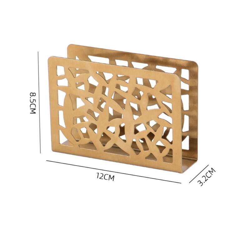 Sudraba/zelta/melns salvešu turētājs 12*8,5*3,2 CM nerūsējošā tērauda dobais salvešu turētājs Vertikāls salvešu turētājs Kafejnīca