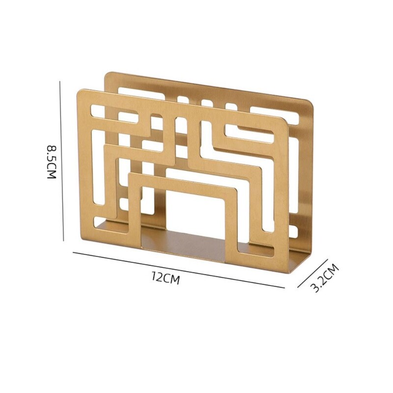 Sudraba/zelta/melns salvešu turētājs 12*8,5*3,2 CM nerūsējošā tērauda dobais salvešu turētājs Vertikāls salvešu turētājs Kafejnīca