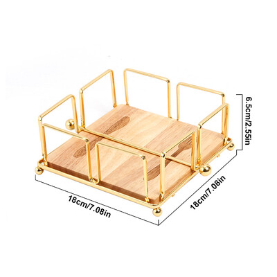 Leeseph moderan držač za salvete s drvenom bazom, elegantnog dizajna za blagovaonski stol, čvrst i ukrasan držač za papirnate salvete