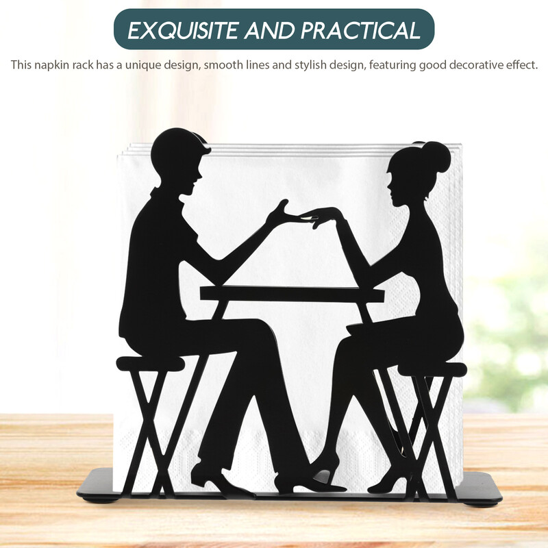 Stalak za pohranjivanje maramica Dozator papirnatih ručnika Držač salveta za stolne ručnike Ručno kovano željezo Bride Moderna