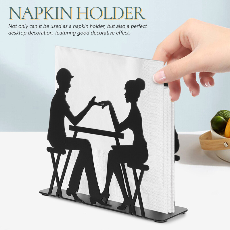 Stalak za pohranjivanje maramica Dozator papirnatih ručnika Držač salveta za stolne ručnike Ručno kovano željezo Bride Moderna