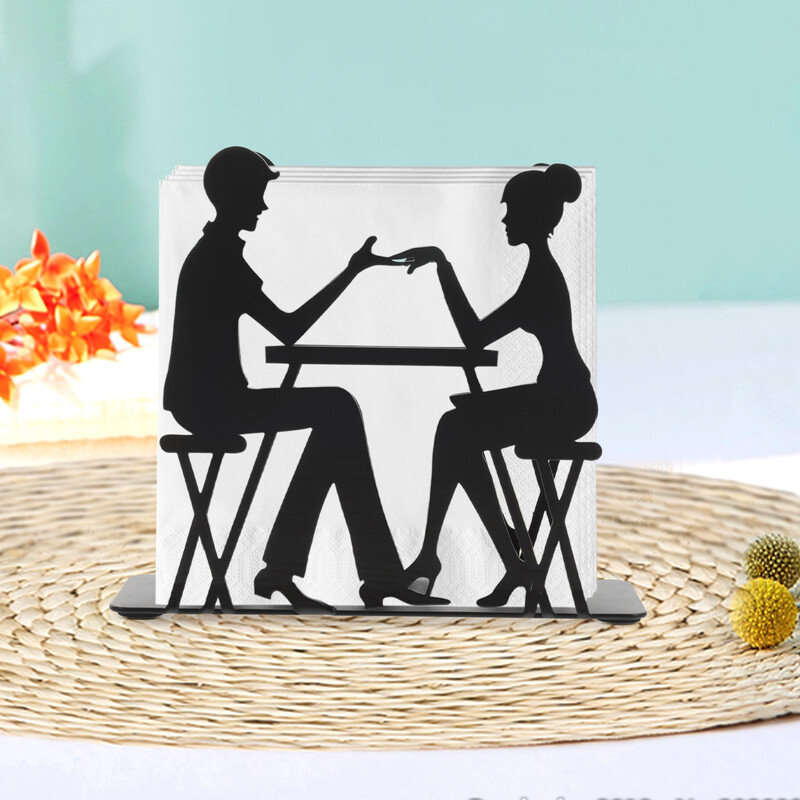 Stalak za pohranjivanje maramica Dozator papirnatih ručnika Držač salveta za stolne ručnike Ručno kovano željezo Bride Moderna