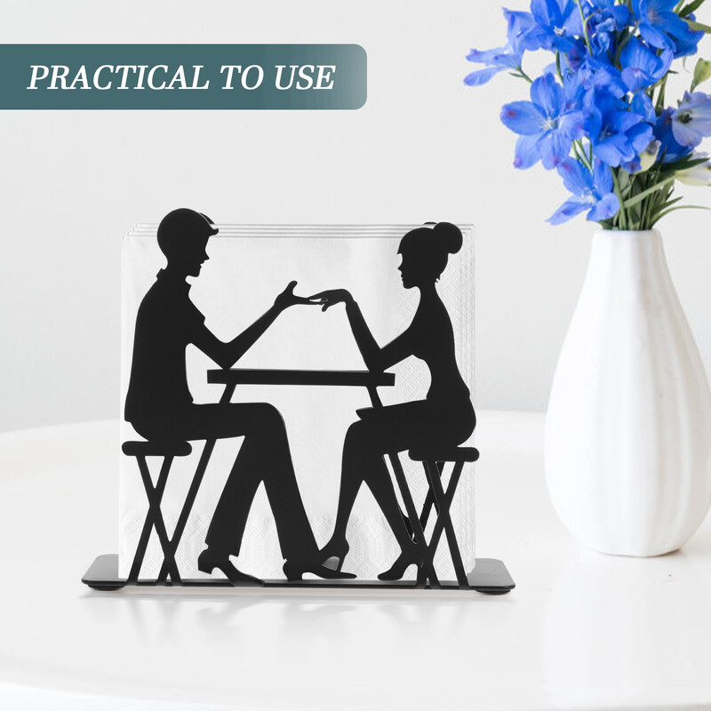 Stalak za pohranjivanje maramica Dozator papirnatih ručnika Držač salveta za stolne ručnike Ručno kovano željezo Bride Moderna