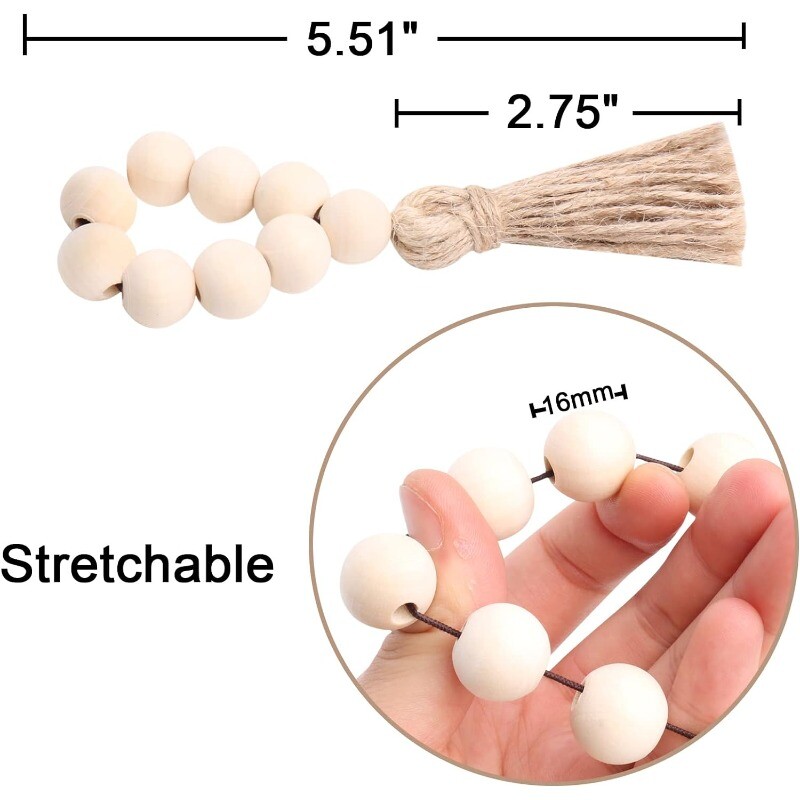 12 puidust helmestest salvrätirõngaste komplekt koos džuudist köiega tutidega talumaja pulmadeks jõuludeks kodu söögilaua peokaunistuseks